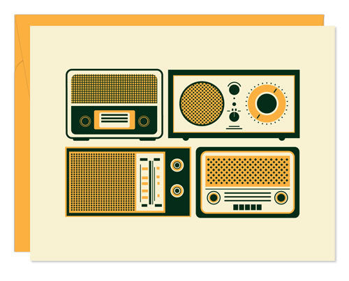 Retro Radio Notecards