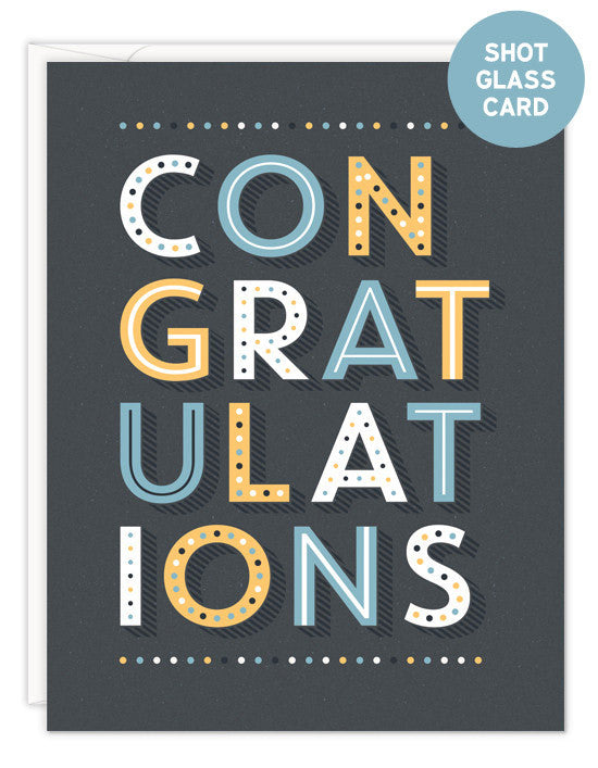 Congratulations Shot Glass Card